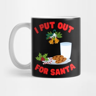 I Put Out For Santa, Christmas, Holiday, Merry Christmas, Chimney, Stars, Santa, Gift For Christmas, Gift For Her, Gift For Women, Gift For The Holiday, Cookies and Milk For Santa Mug